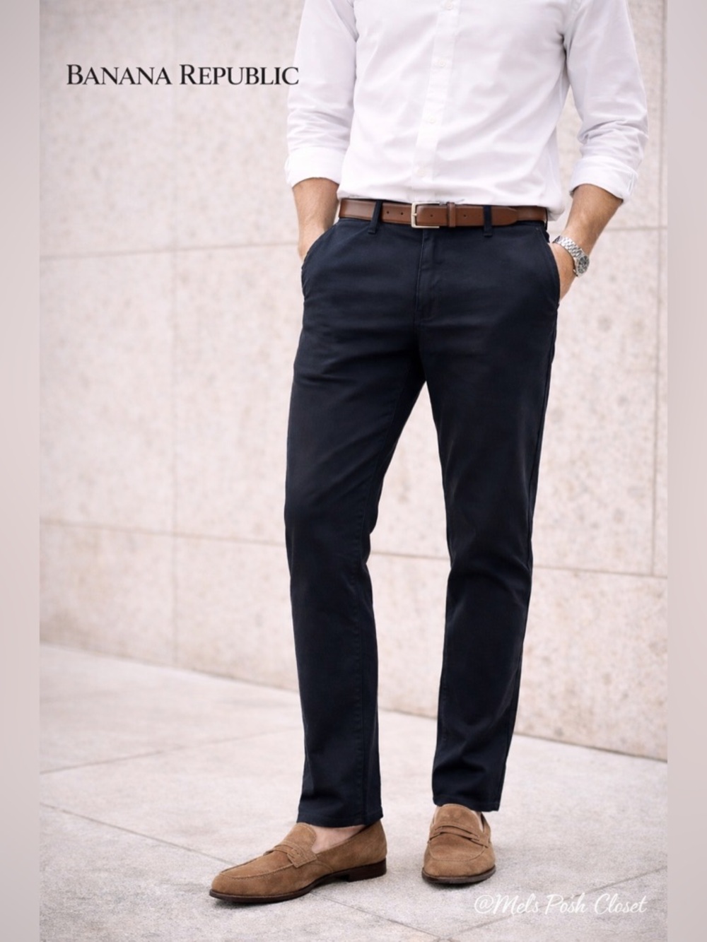 🚨Banana Republic Navy Slim Fit Pants 36x30 | Classic Workwear Essential